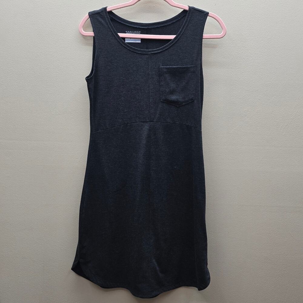Columbia Omni-Wick Women's Heathered Sleeveless Knit Dress Dark Gray Size XS